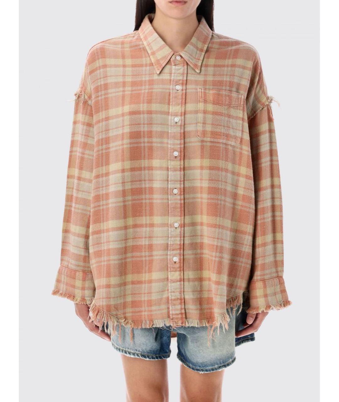 R13 Бежевая хлопковая рубашка, фото 4