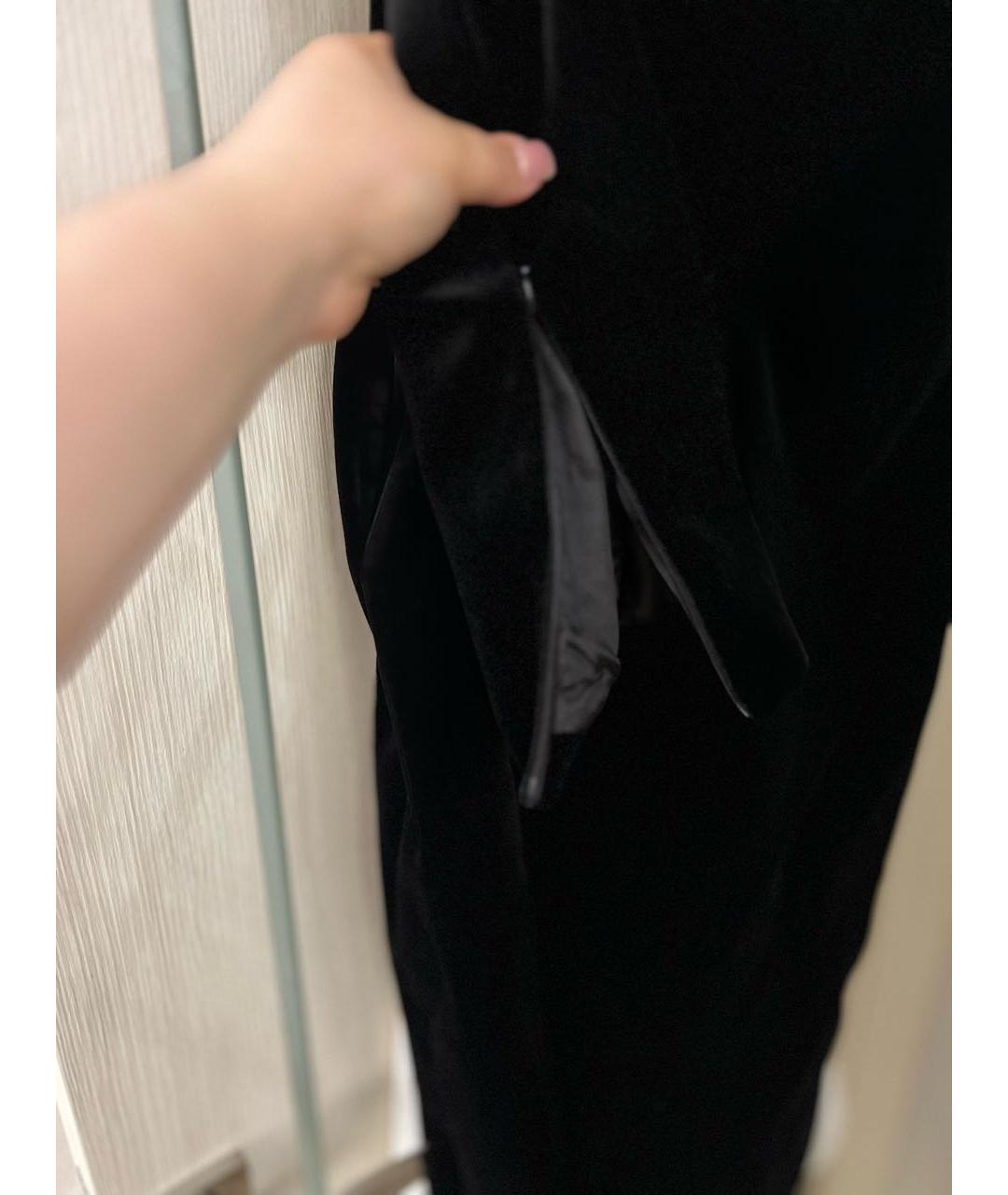 MUGLER Черное велюровое платье, фото 4