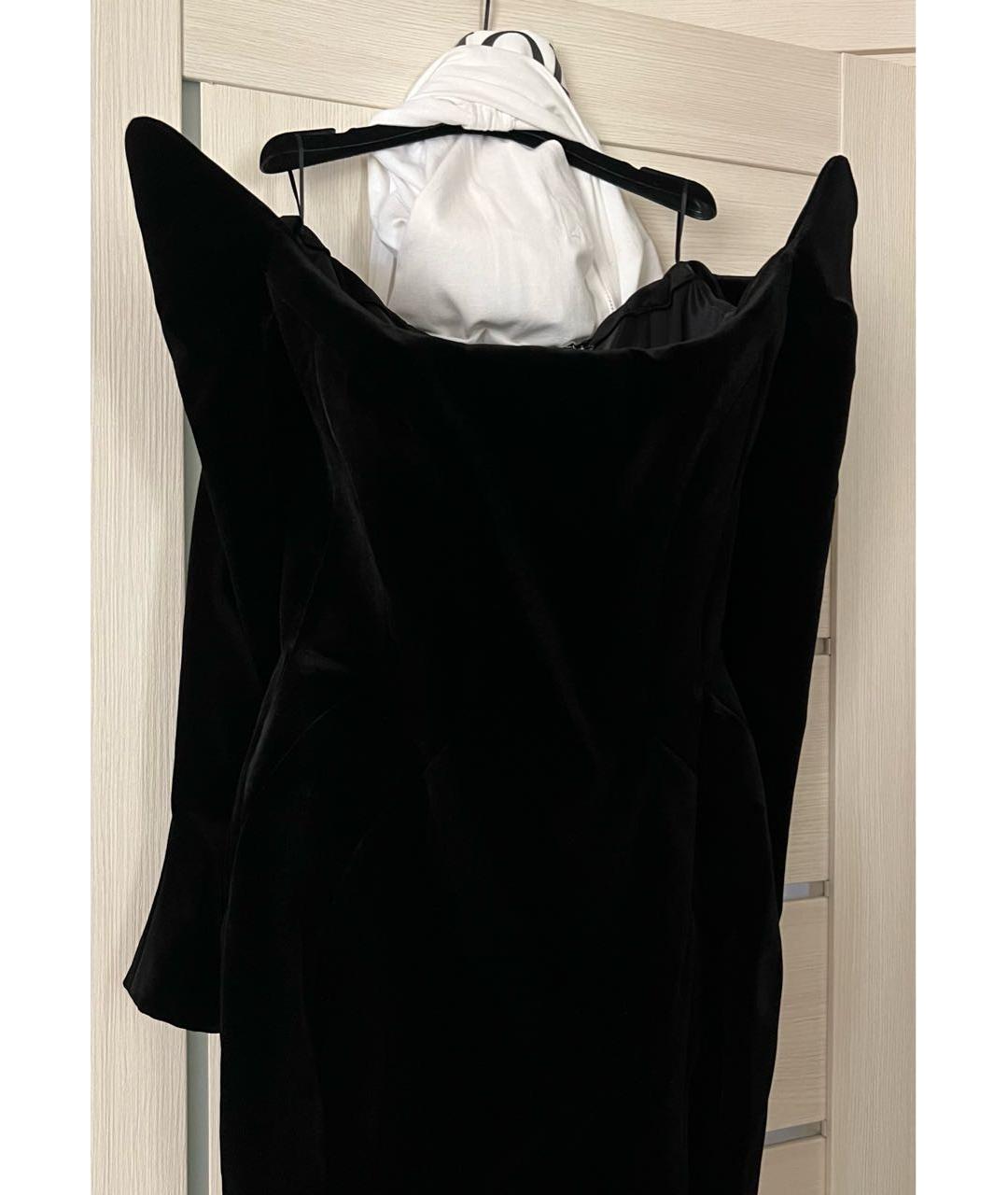 MUGLER Черное велюровое платье, фото 3