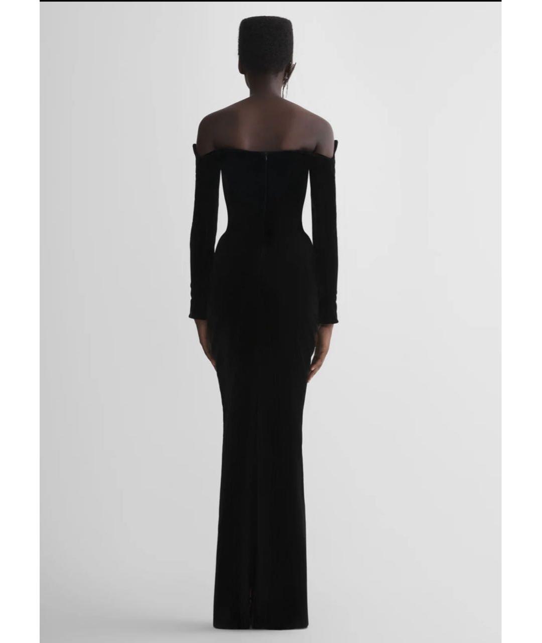 MUGLER Черное велюровое платье, фото 7