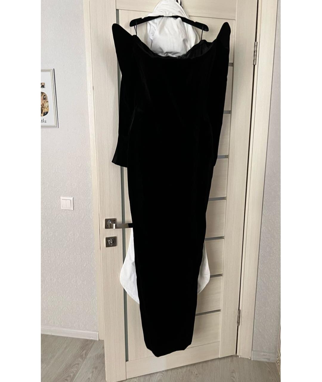 MUGLER Черное велюровое платье, фото 2