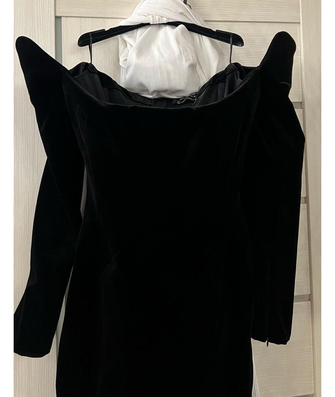 MUGLER Черное велюровое платье, фото 5