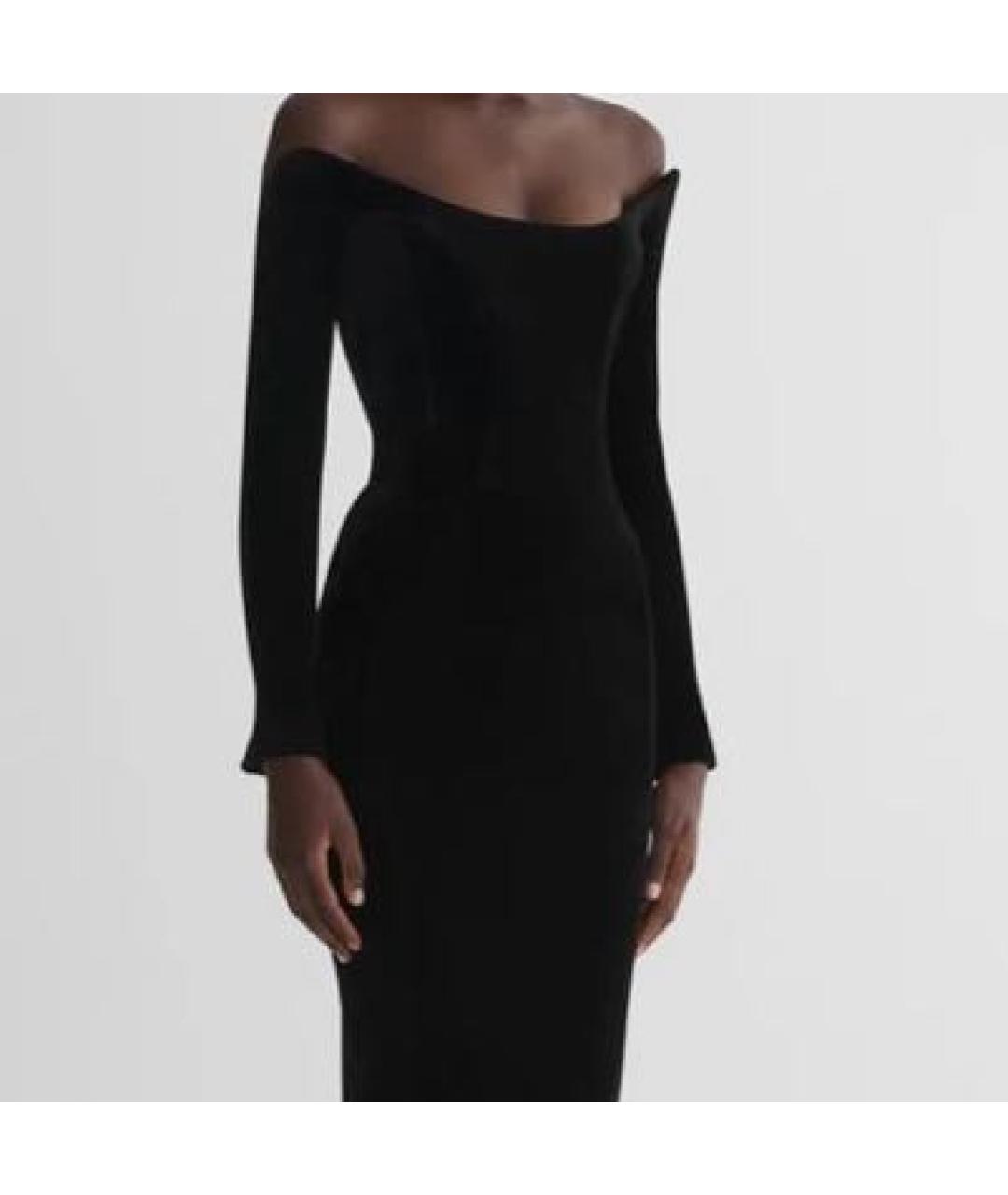 MUGLER Черное велюровое платье, фото 9