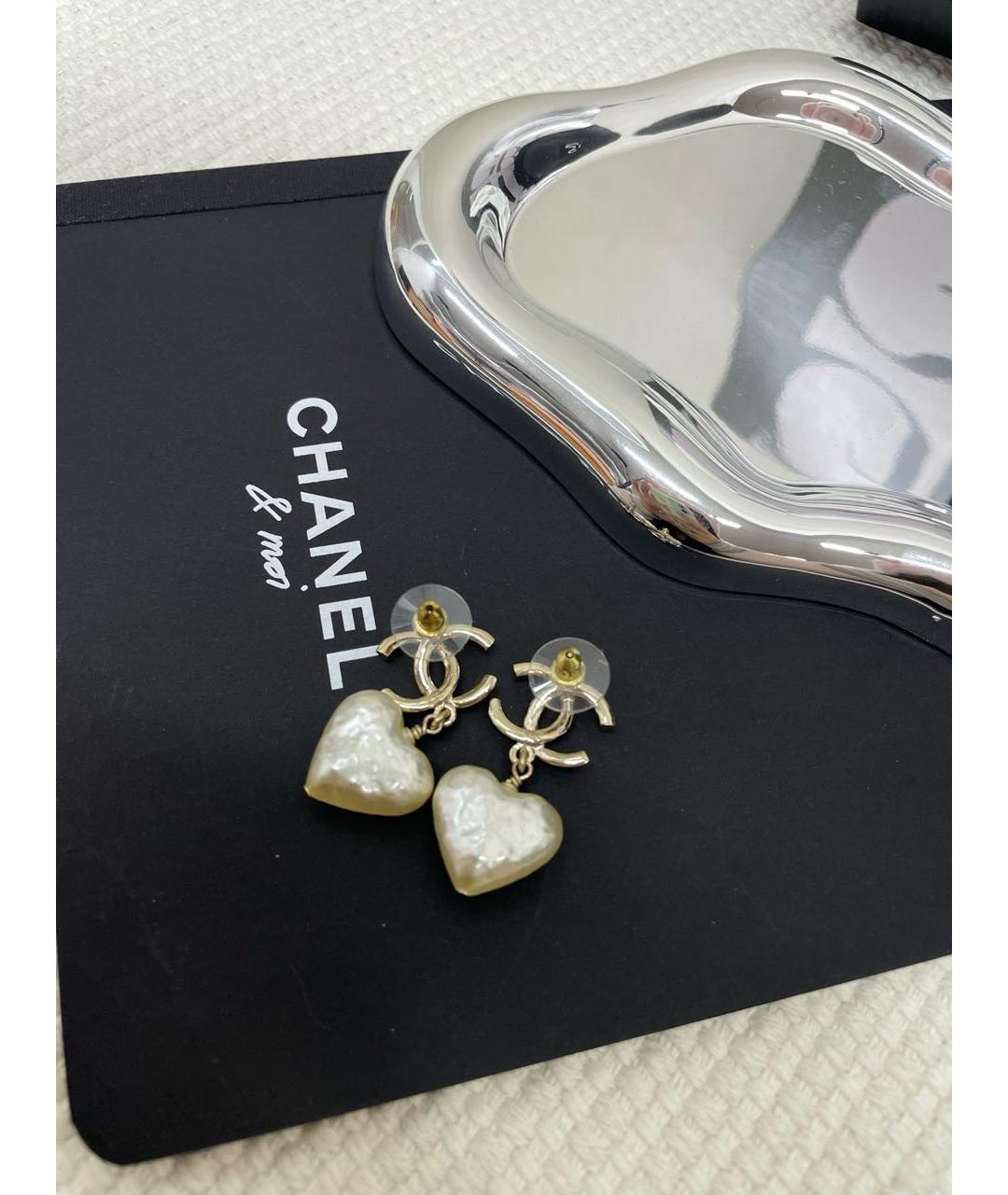 CHANEL Золотые серьги, фото 6