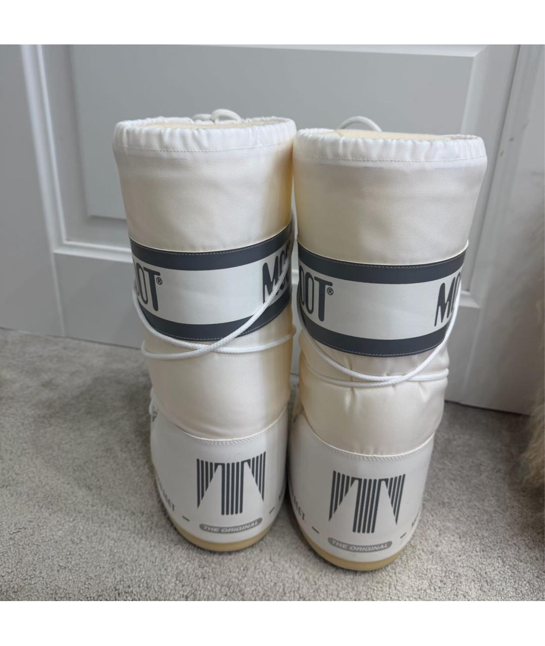 MOON BOOT Белые текстильные ботинки, фото 3
