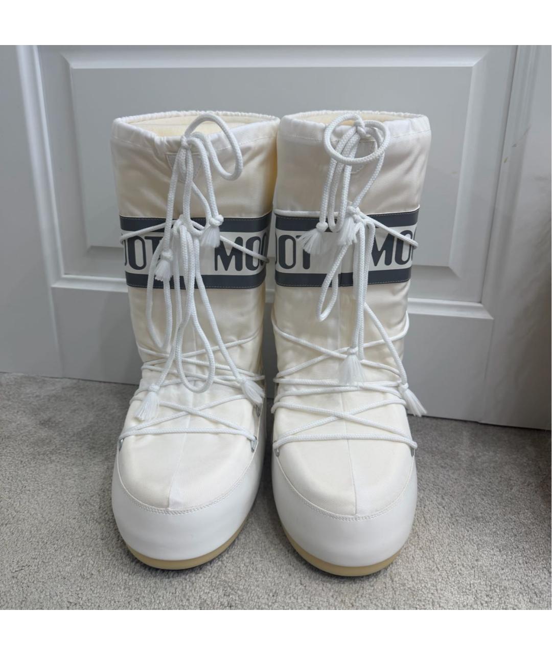 MOON BOOT Белые текстильные ботинки, фото 2