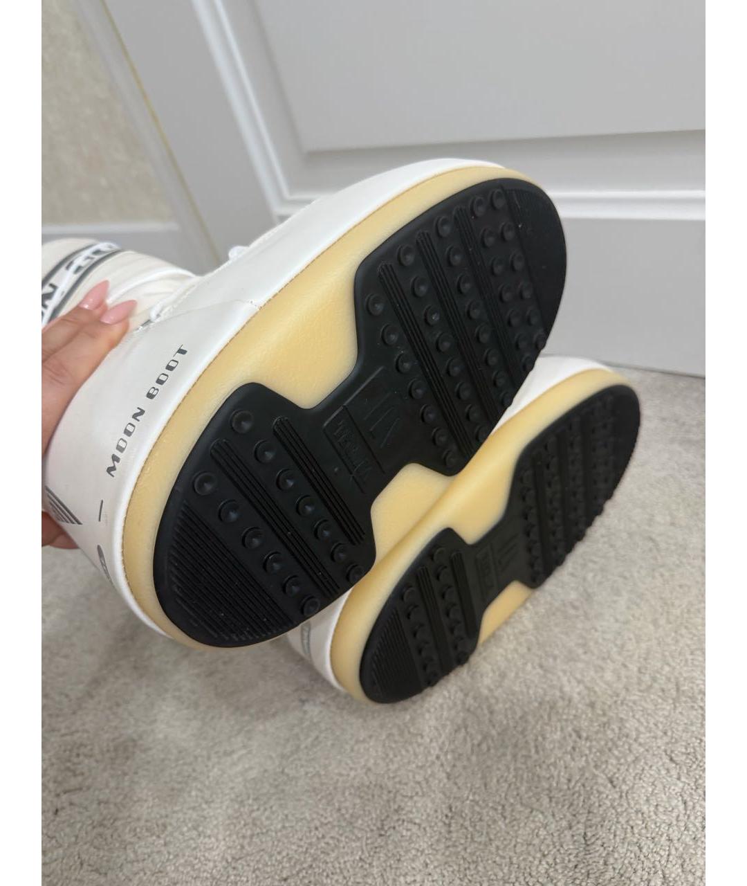 MOON BOOT Белые текстильные ботинки, фото 6