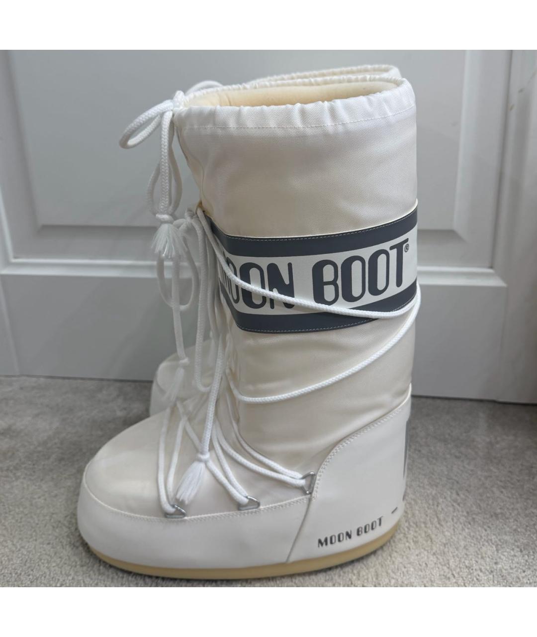 MOON BOOT Белые текстильные ботинки, фото 4