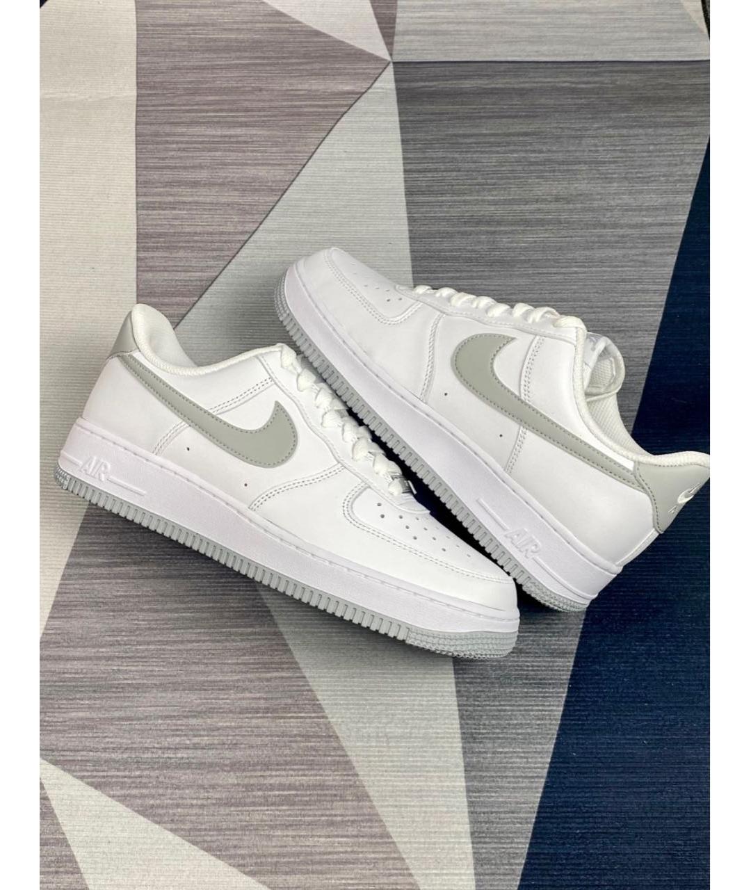 NIKE Белые кожаные низкие кроссовки / кеды, фото 4