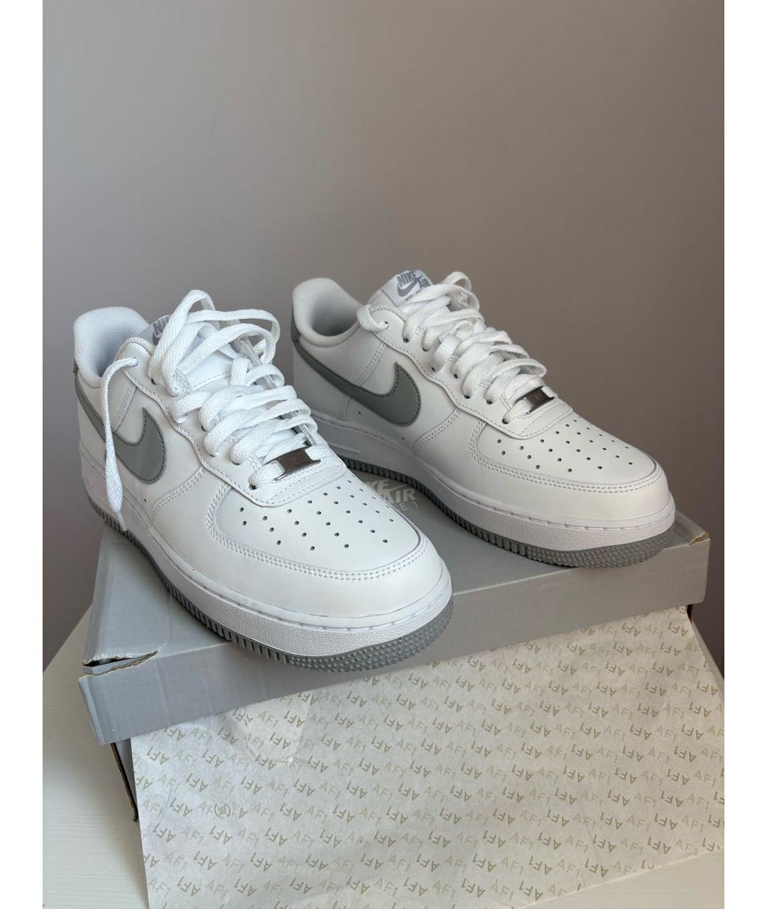 NIKE Белые кожаные низкие кроссовки / кеды, фото 3