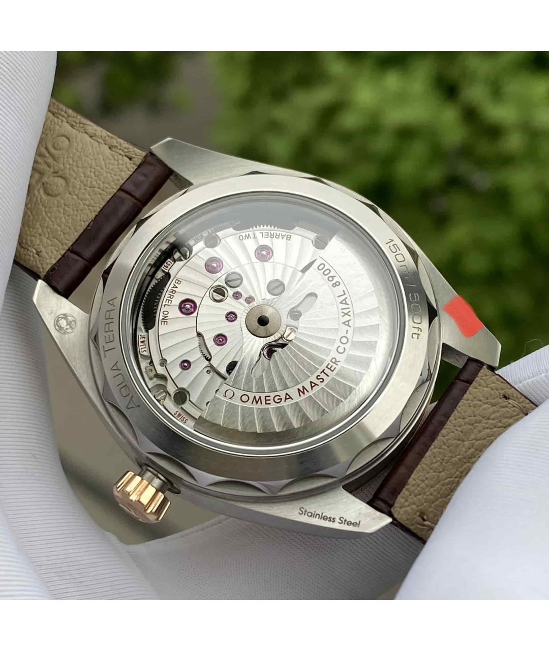 OMEGA Белые часы из розового золота, фото 5