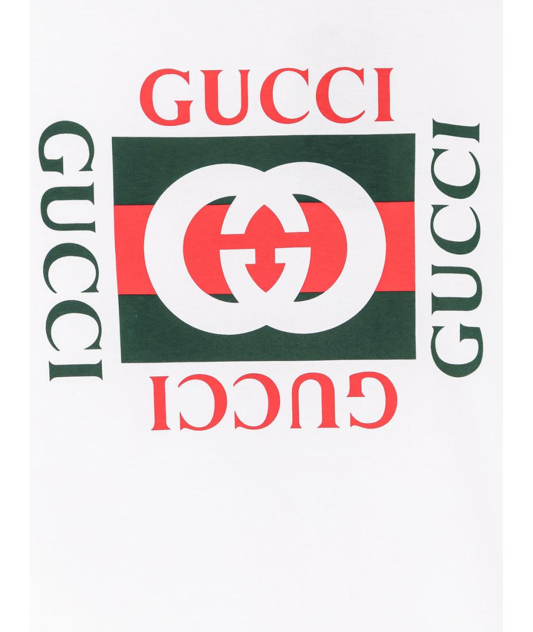 GUCCI Белая хлопковая футболка, фото 3