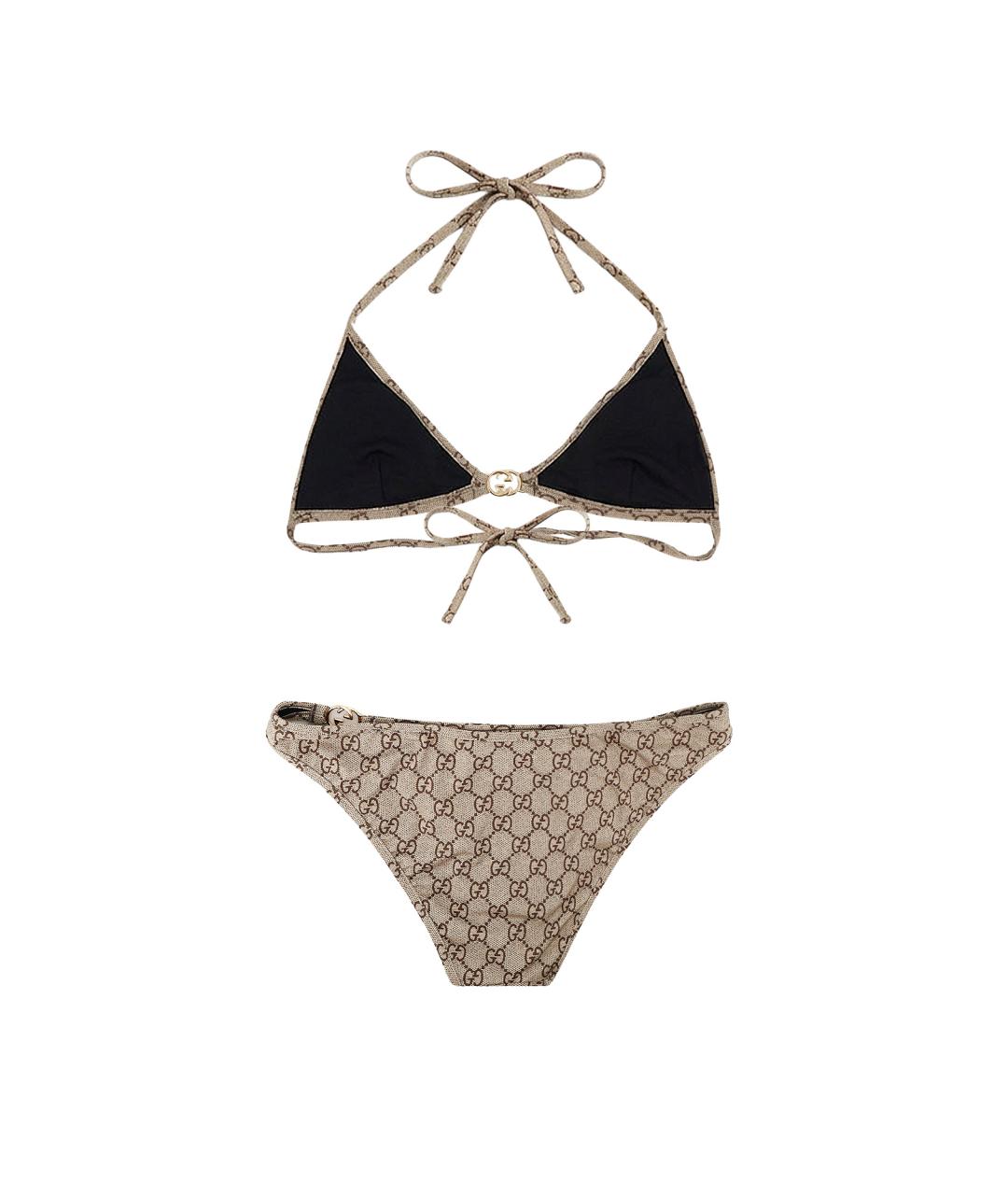 GUCCI Бежевый полиэстеровый купальник, фото 2