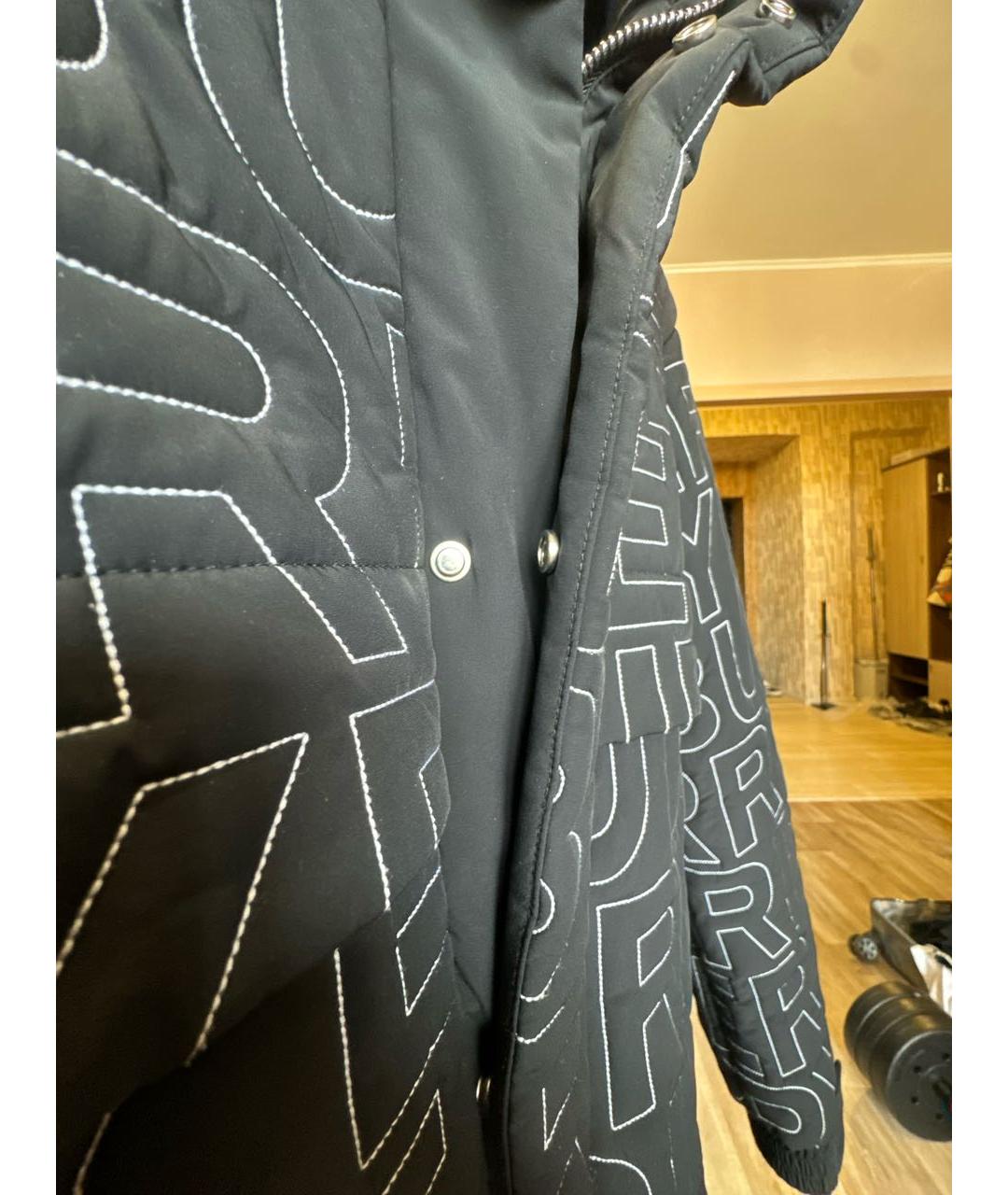 BURBERRY Темно-синяя полиэстеровая куртка, фото 4