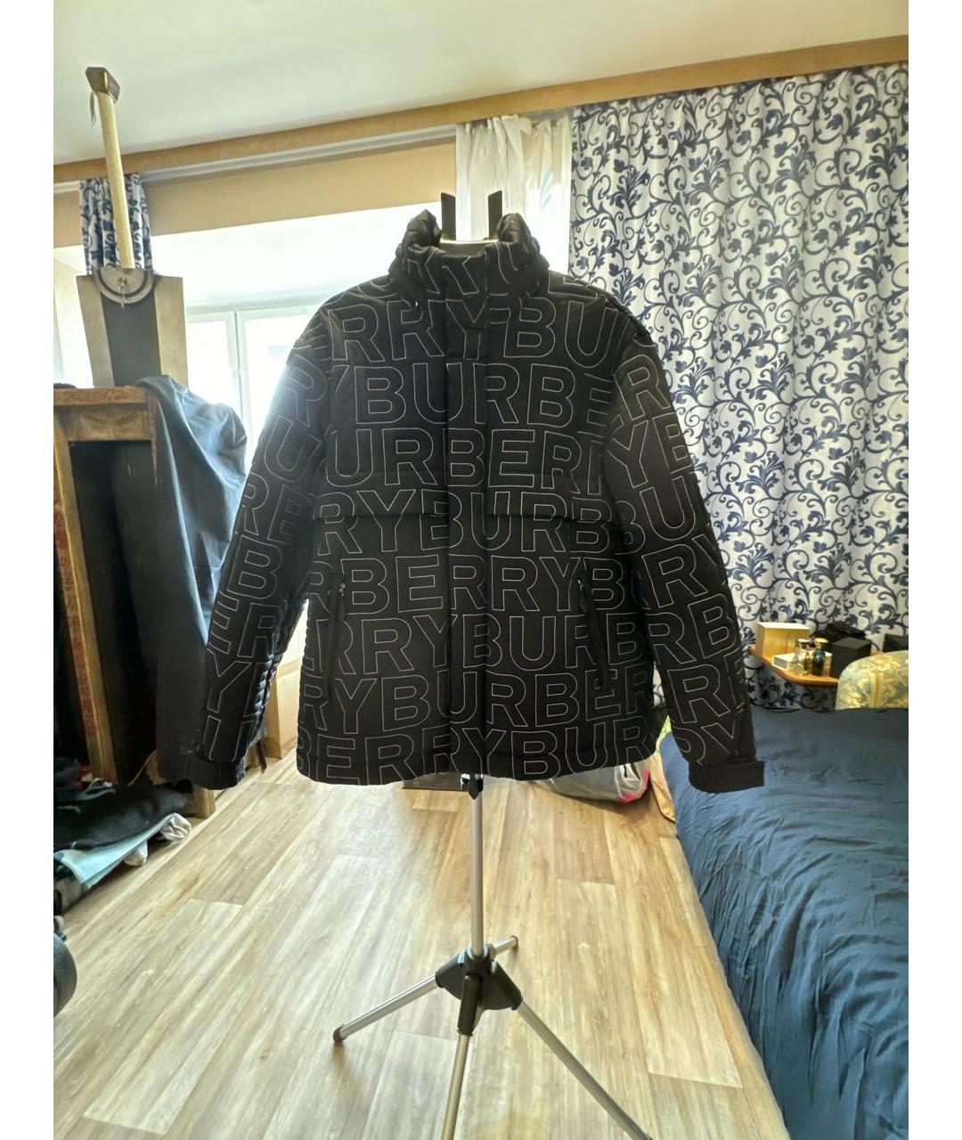 BURBERRY Темно-синяя полиэстеровая куртка, фото 6