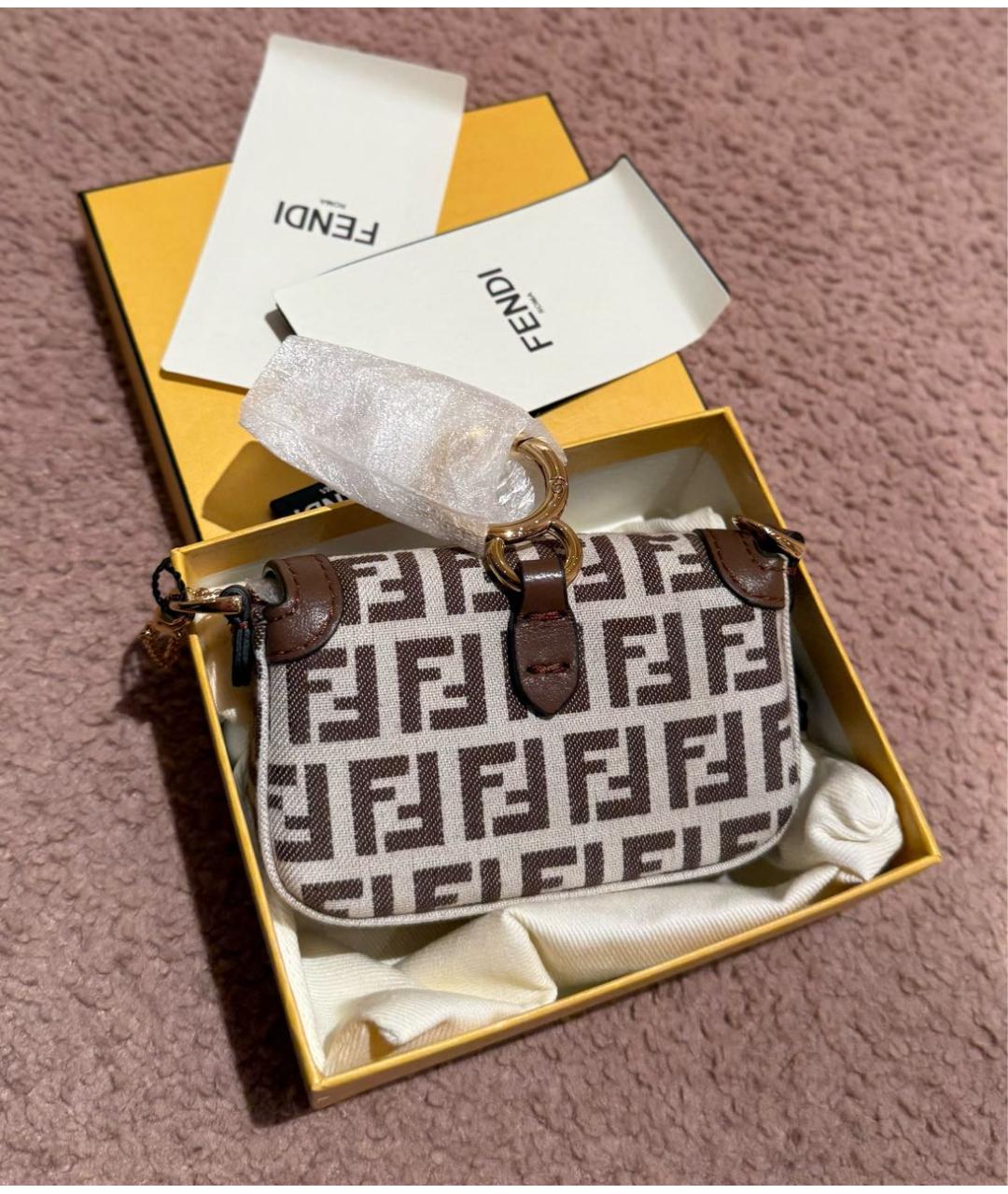 FENDI Коричневая сумка через плечо, фото 3