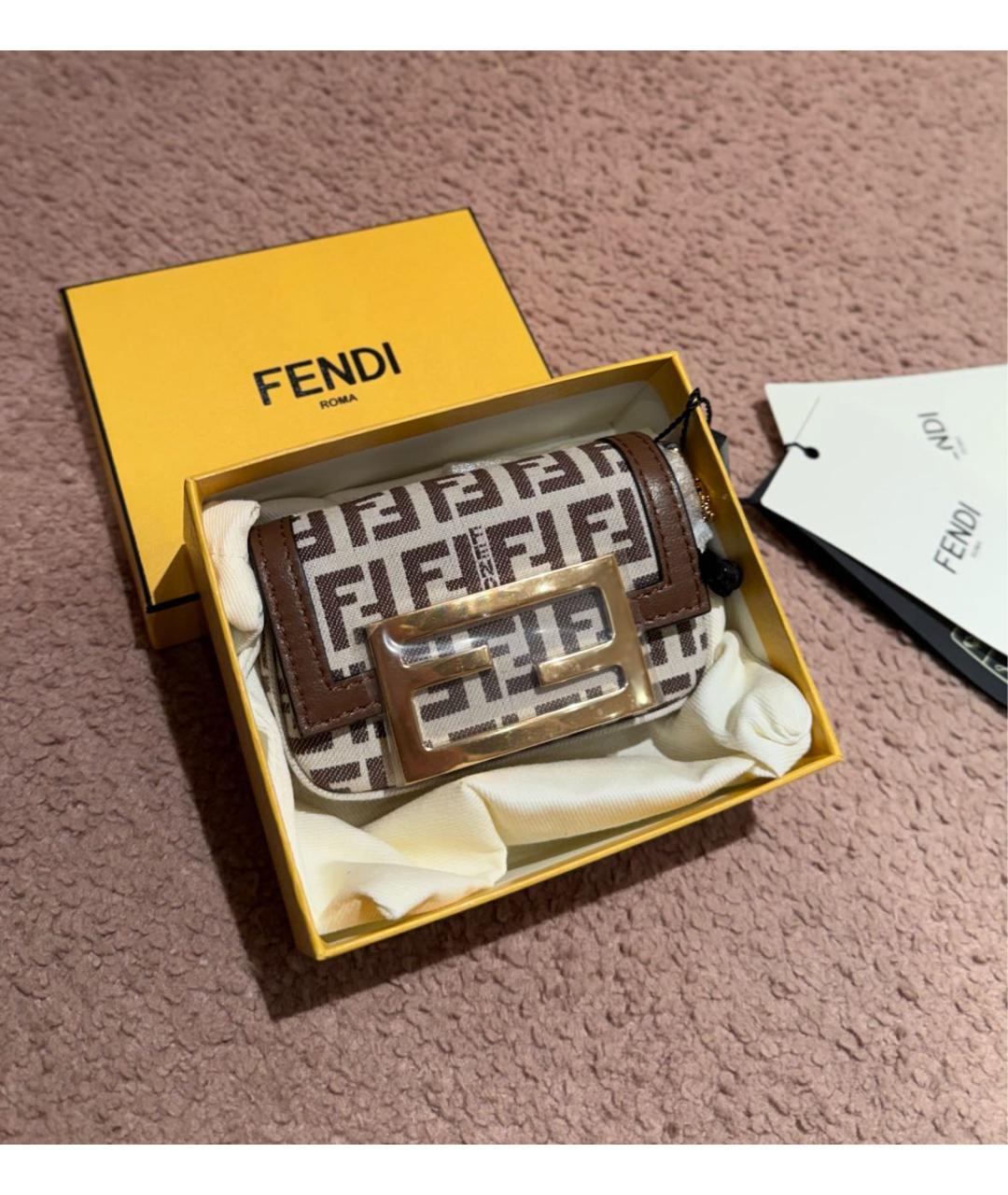 FENDI Коричневая сумка через плечо, фото 2