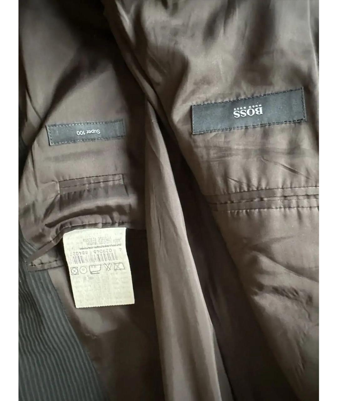 HUGO BOSS Черный шерстяной пиджак, фото 4