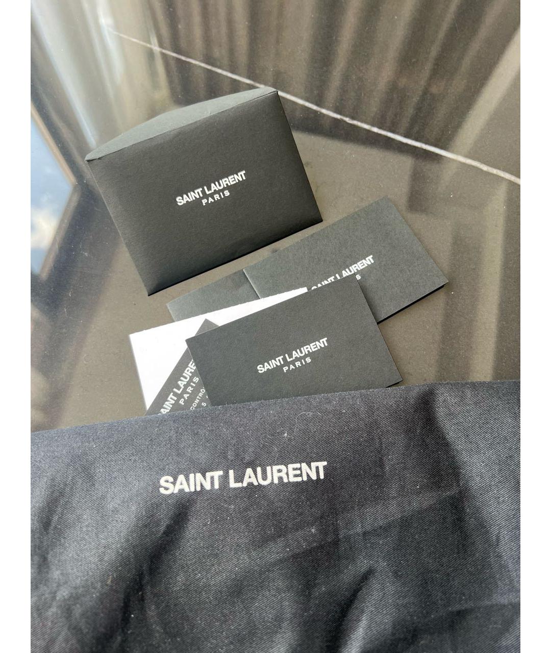 SAINT LAURENT Синяя кожаная сумка через плечо, фото 8