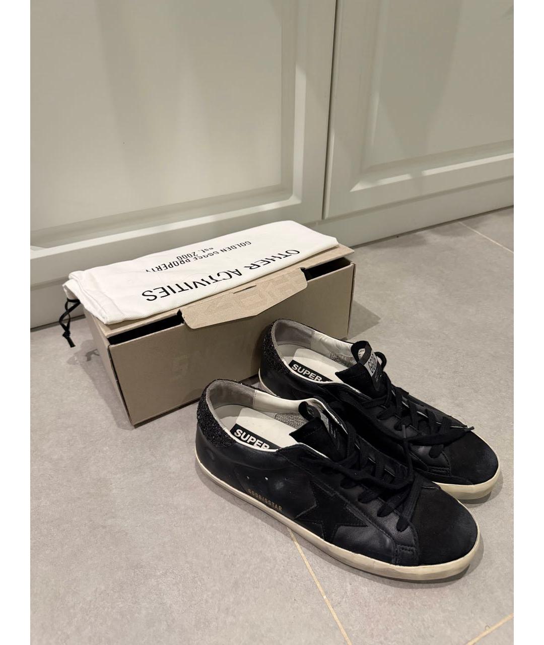 GOLDEN GOOSE DELUXE BRAND Черные кожаные кеды, фото 6