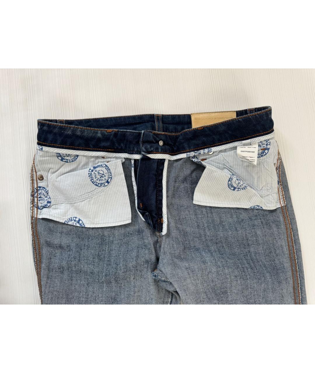 ERMANNO SCERVINO Синие хлопко-эластановые джинсы слим, фото 7