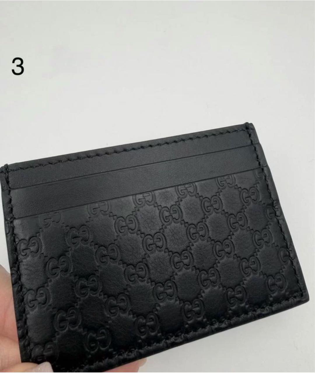 GUCCI Черный кожаный кардхолдер, фото 5