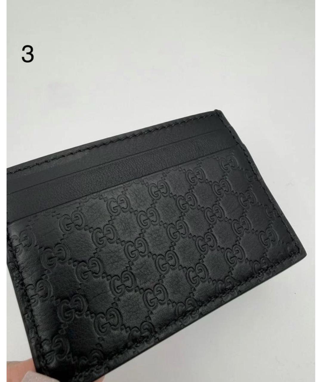 GUCCI Черный кожаный кардхолдер, фото 4