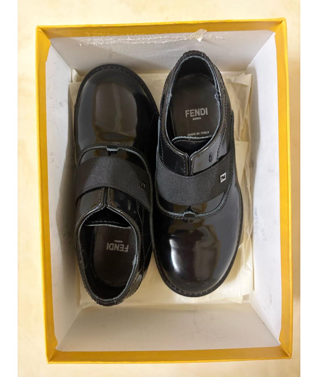 FENDI Черные ботинки из лакированной кожи, фото 3