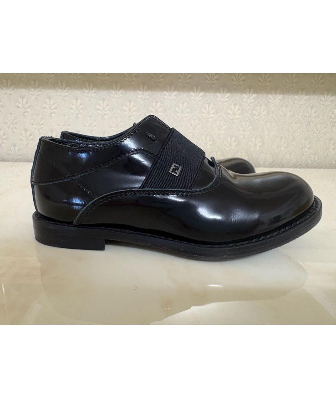 FENDI Черные ботинки из лакированной кожи, фото 6