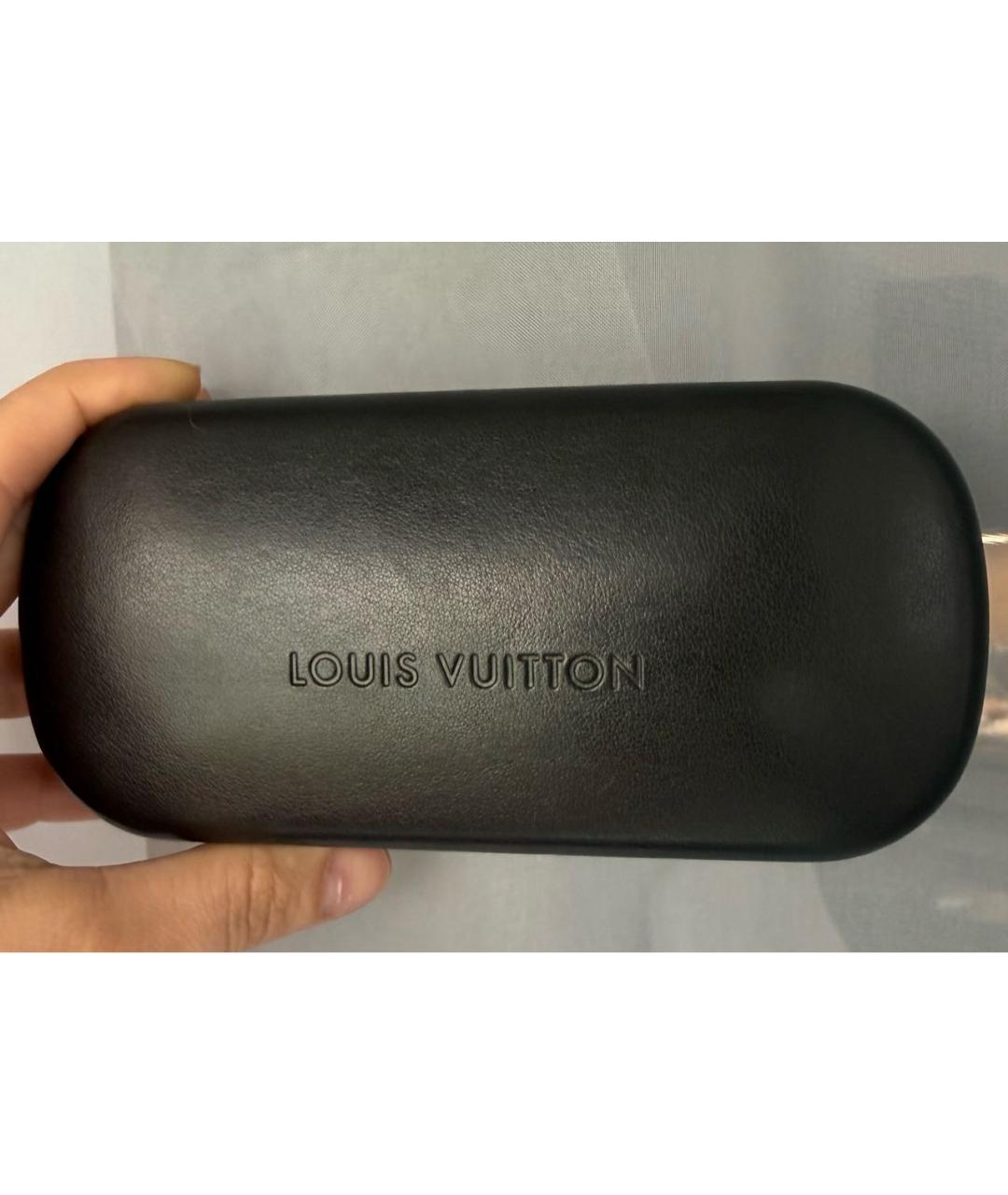 LOUIS VUITTON Антрацитовые пластиковые солнцезащитные очки, фото 4