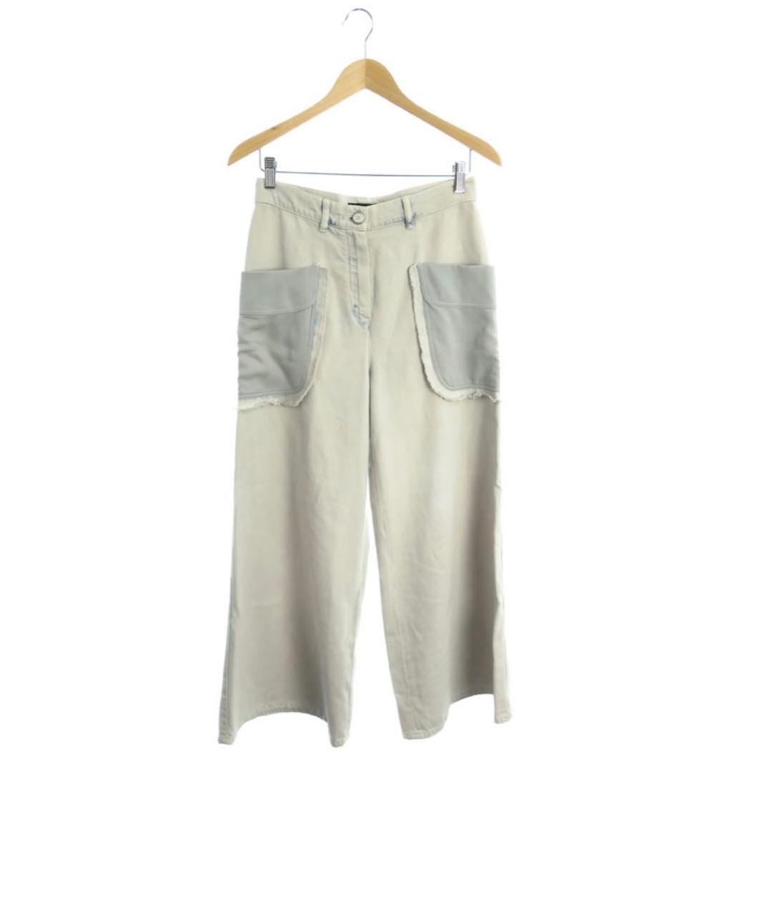 CHANEL Голубые хлопковые джинсы клеш, фото 2