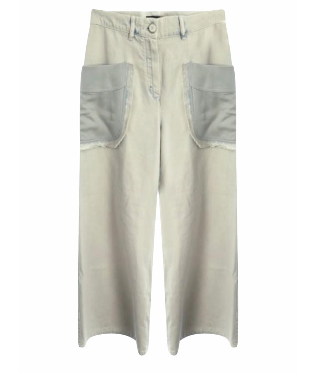 CHANEL Голубые хлопковые джинсы клеш, фото 1