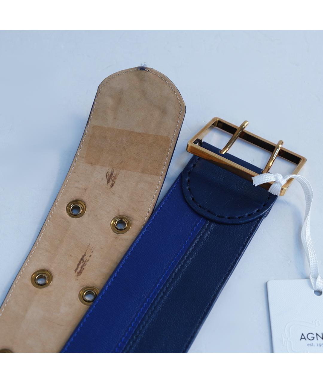 AGNONA Синий кожаный ремень, фото 3
