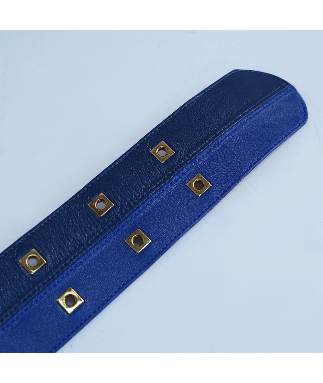 AGNONA Синий кожаный ремень, фото 4