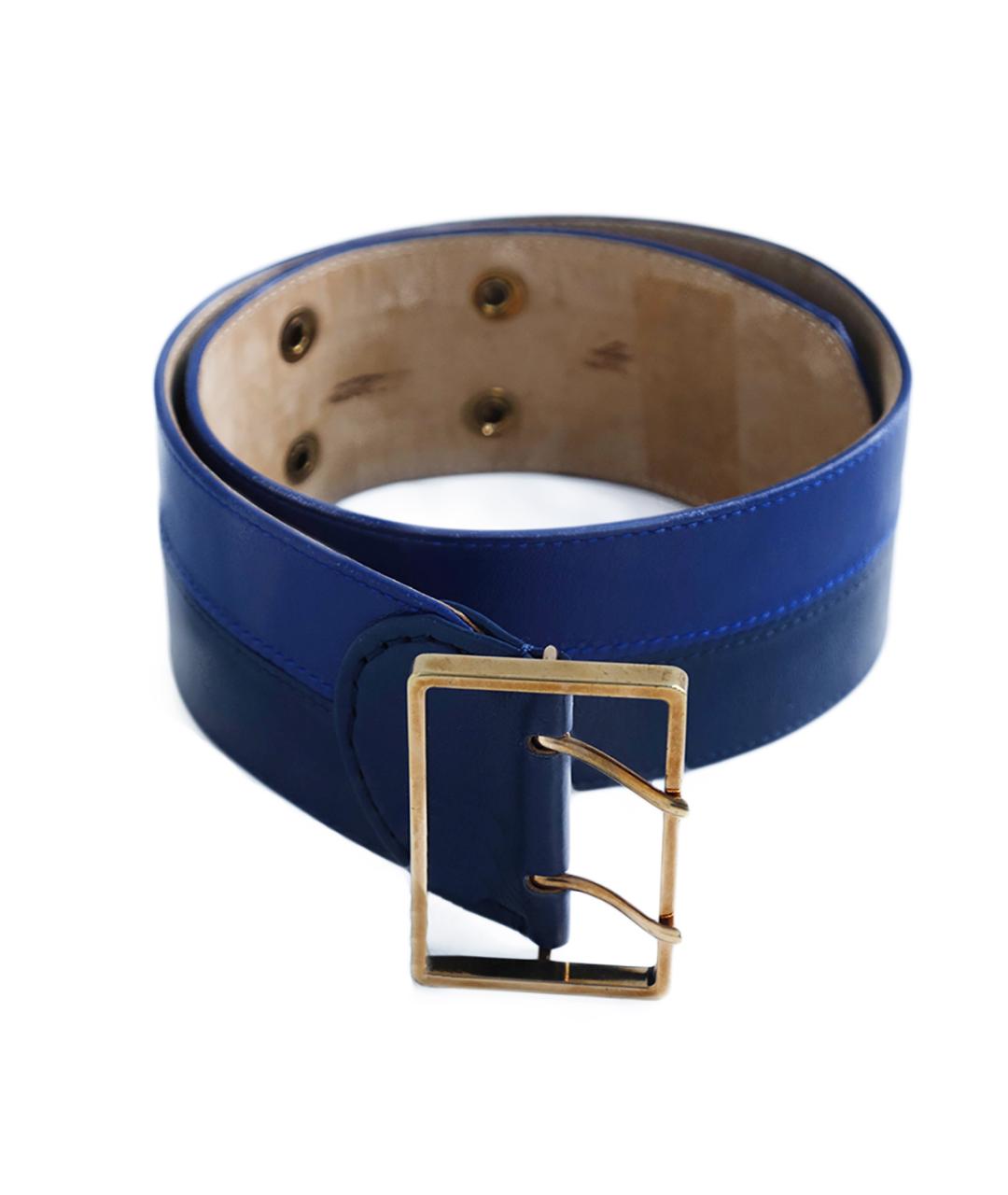 AGNONA Синий кожаный ремень, фото 1
