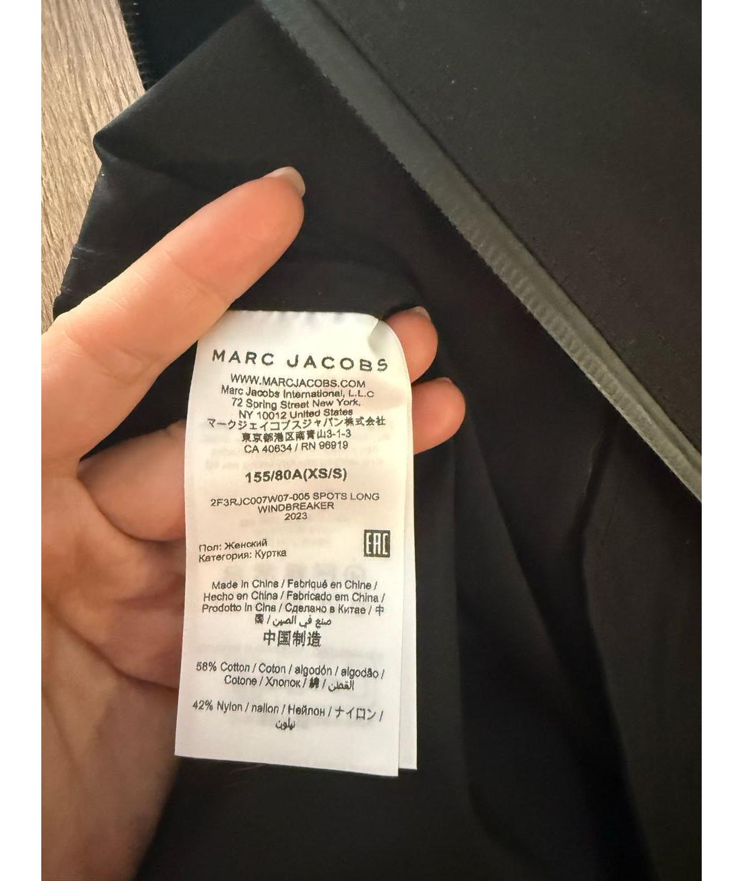 MARC JACOBS Черный хлопковый тренч/плащ, фото 5