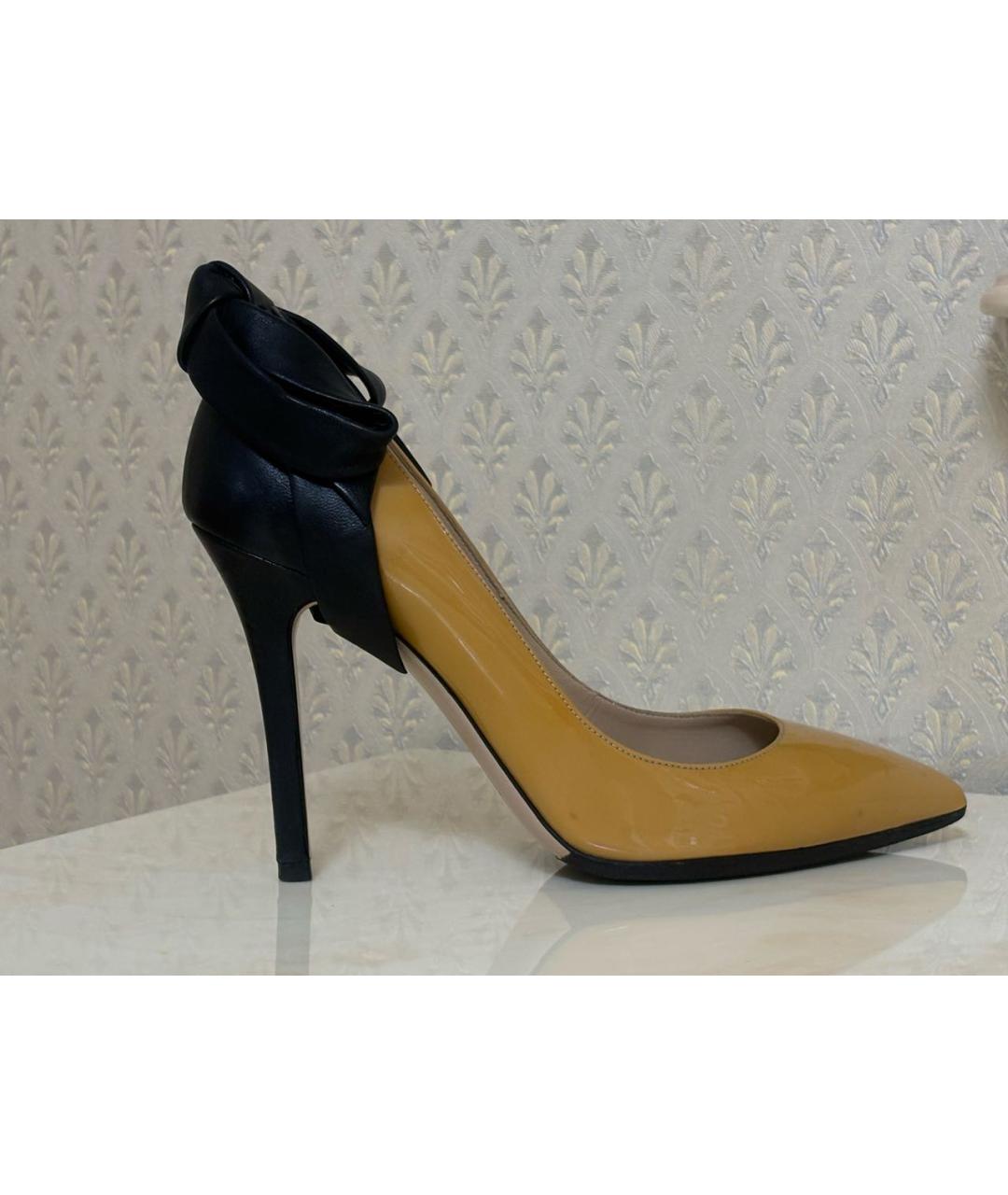 VALENTINO Бежевые кожаные туфли, фото 7