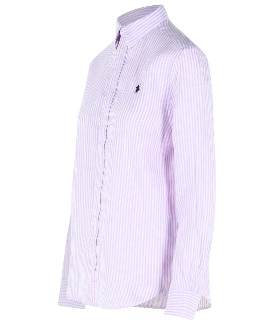 POLO RALPH LAUREN Фиолетовая льняная рубашка, фото 2