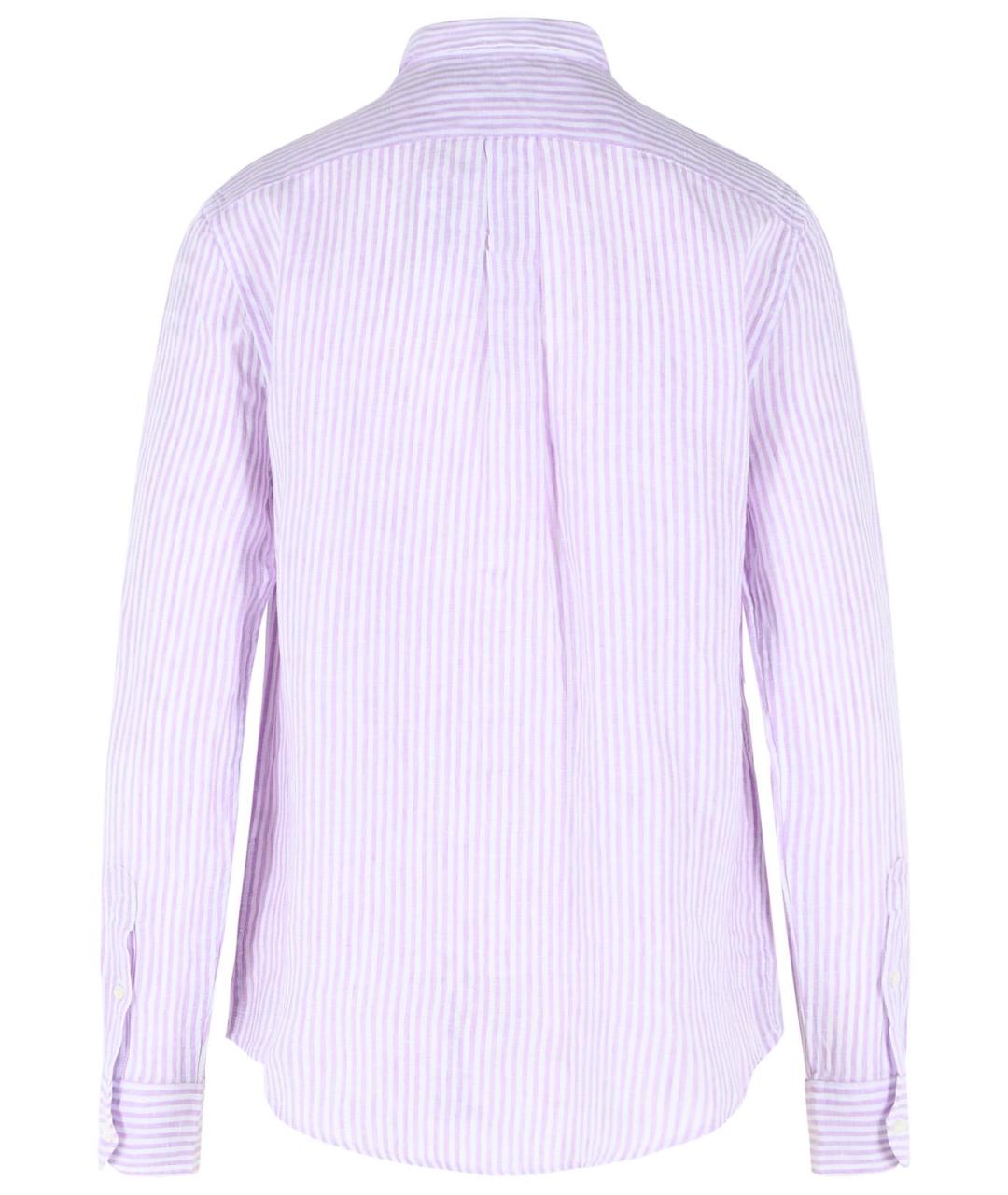 POLO RALPH LAUREN Фиолетовая льняная рубашка, фото 3