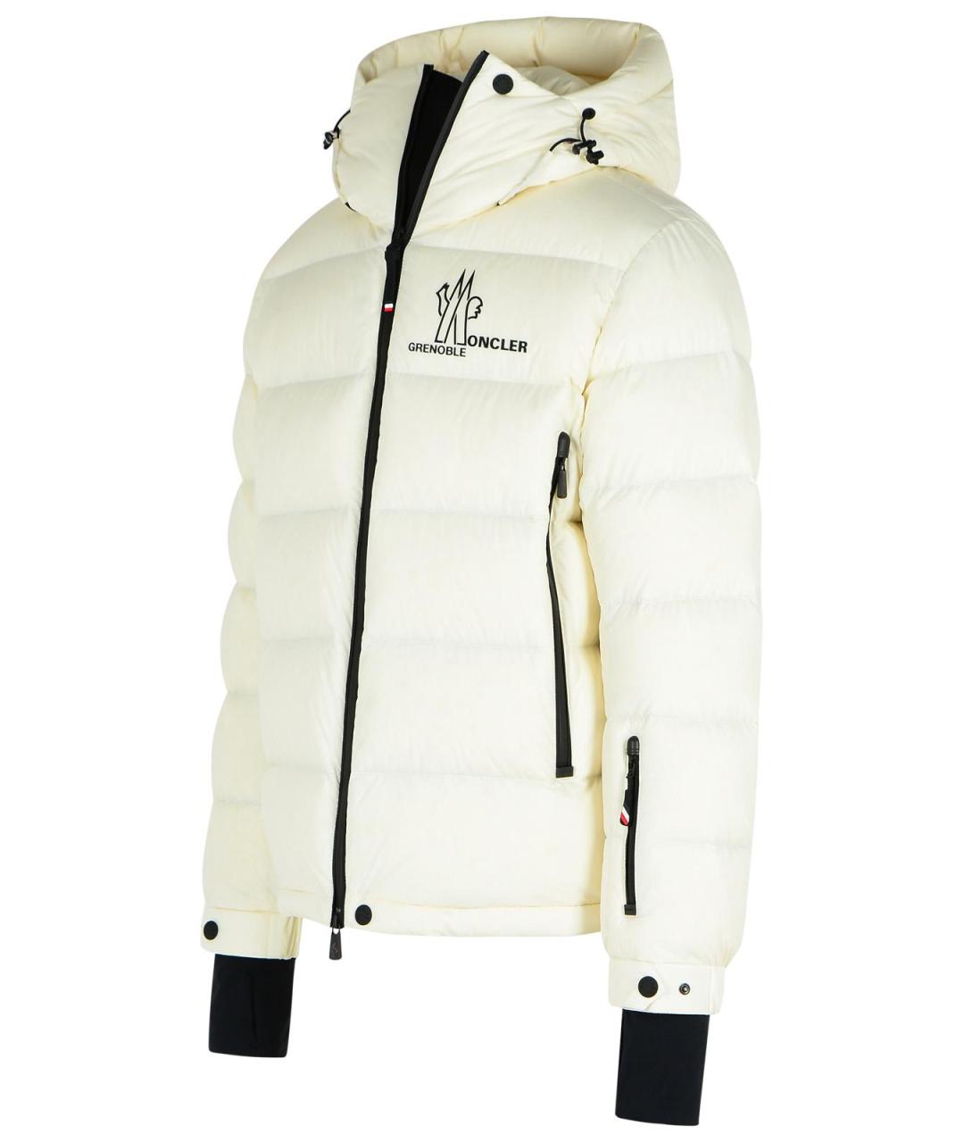 MONCLER GRENOBLE Белый полиамидовый пуховик, фото 2