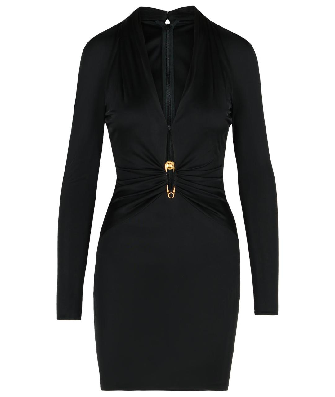 VERSACE Черное вискозное платье, фото 1