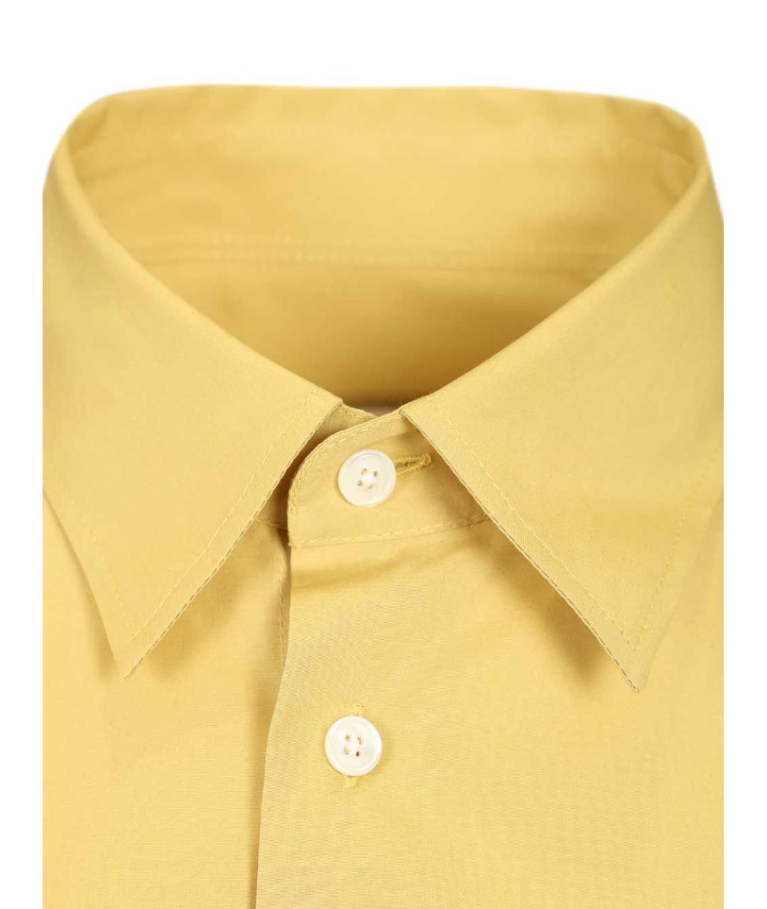 Ami Paris Желтая хлопковая классическая рубашка, фото 5