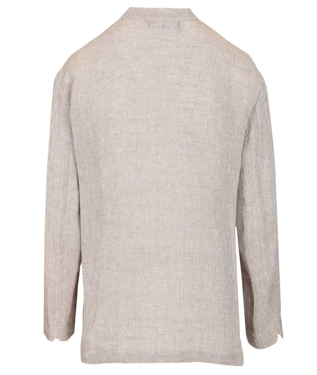 EMPORIO ARMANI Серый льняной жакет/пиджак, фото 2