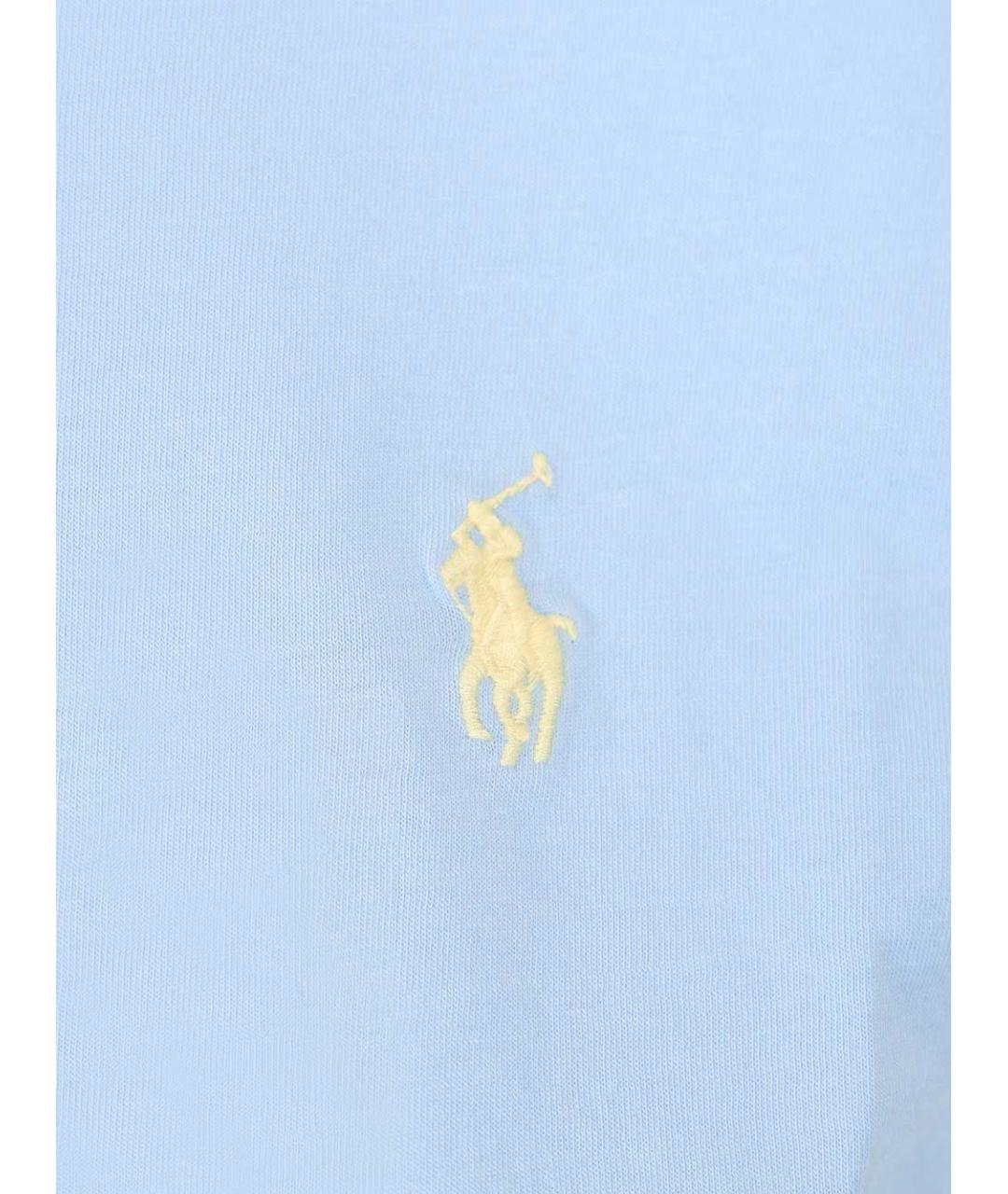 POLO RALPH LAUREN Синяя хлопковая футболка, фото 3