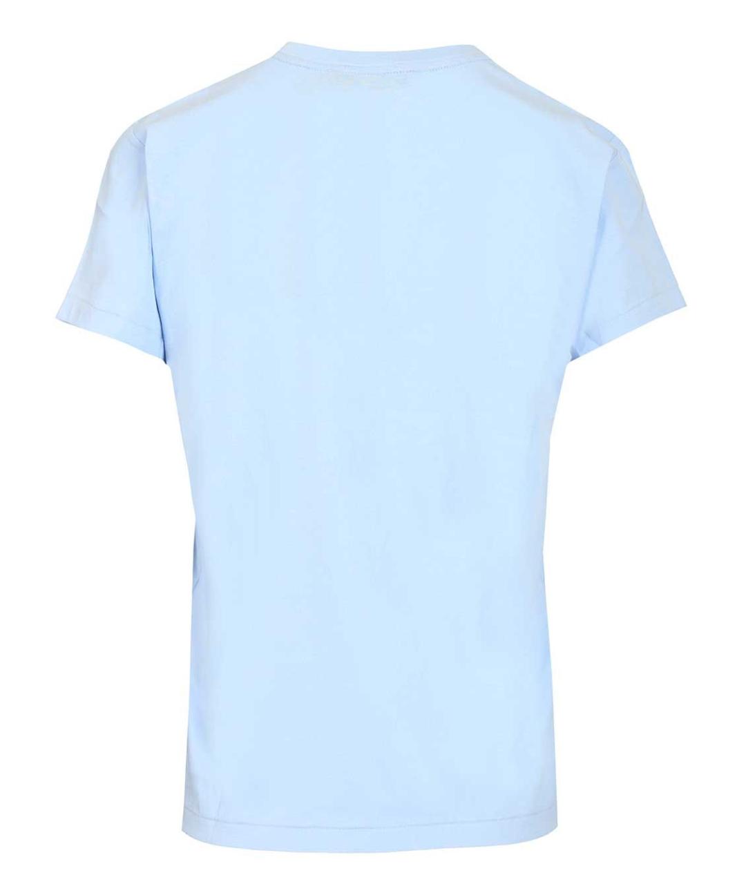 POLO RALPH LAUREN Синяя хлопковая футболка, фото 2