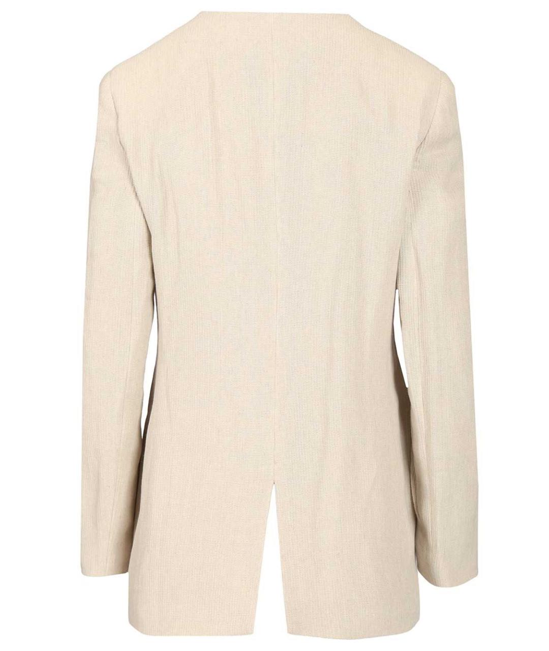 EMPORIO ARMANI Бежевый хлопковый жакет/пиджак, фото 2