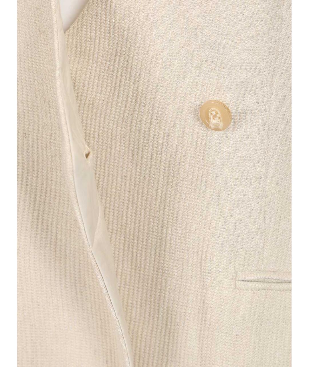 EMPORIO ARMANI Бежевый хлопковый жакет/пиджак, фото 5