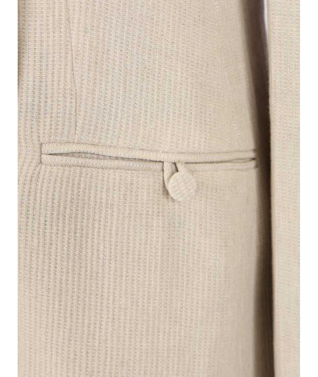 EMPORIO ARMANI Бежевый хлопковый жакет/пиджак, фото 6