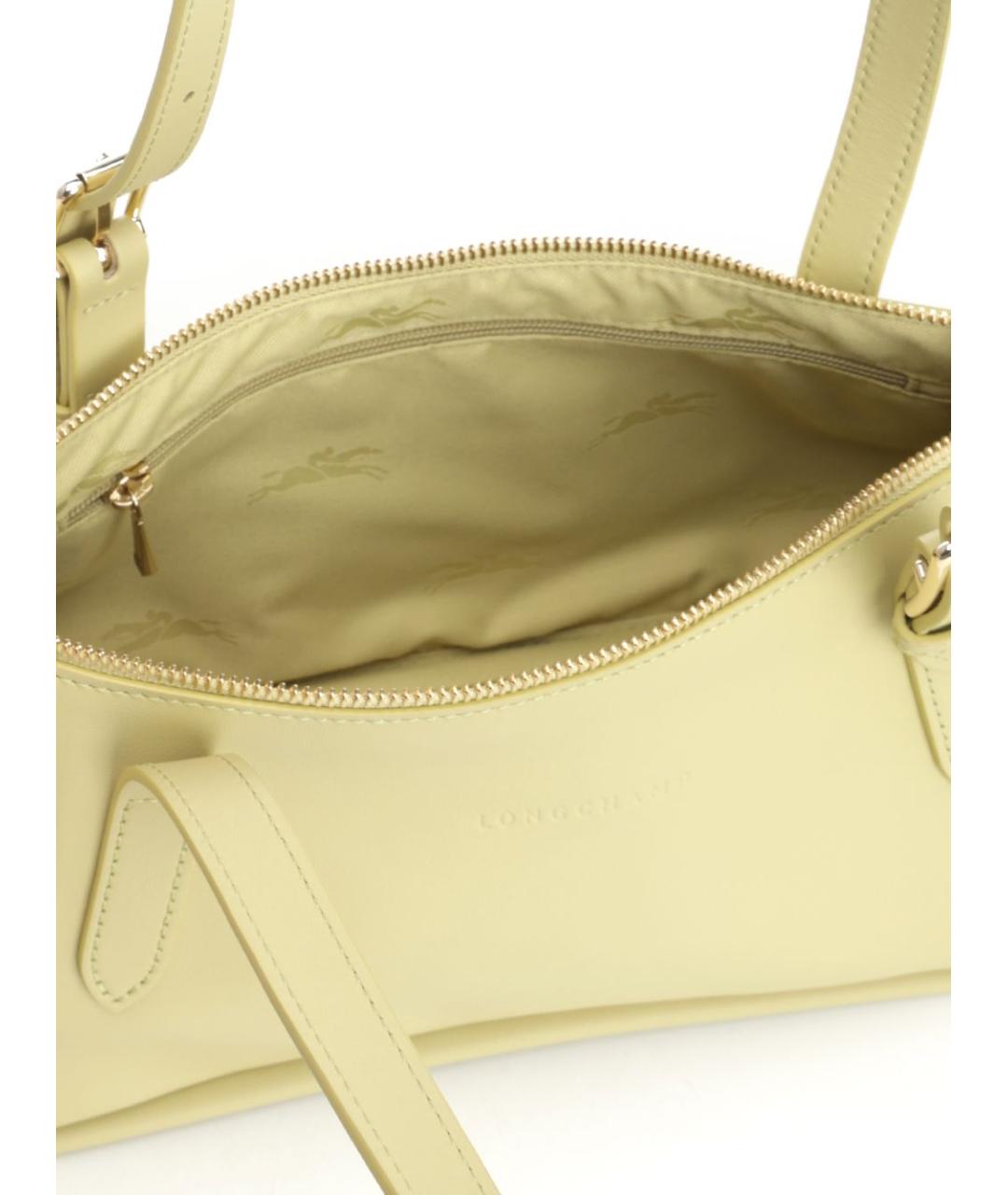 LONGCHAMP Желтая кожаная сумка через плечо, фото 4