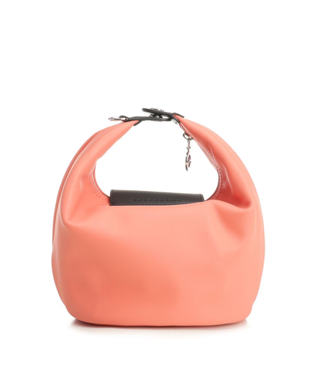 LONGCHAMP Оранжевая кожаная сумка с короткими ручками, фото 3